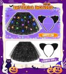 LED Light Up Black Cat Costume for Kids