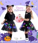 LED Light Up Black Cat Costume for Kids