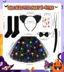LED Light Up Black Cat Costume for Kids