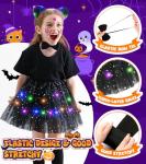 LED Light Up Black Cat Costume for Kids