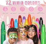 Colorful Face Painting Kits for Kids - 12 Colors