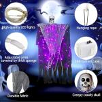 2 Pack Hanging Ghost Skeleton Halloween Decorations