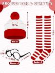 Women's XL Red and White Striped Halloween Costume Set