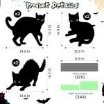 6 Pack Glow in the Dark Black Cat Yard Signs