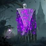 2 Pack Hanging Ghost Skeleton Halloween Decorations