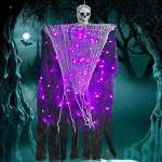 2 Pack Hanging Ghost Skeleton Halloween Decorations