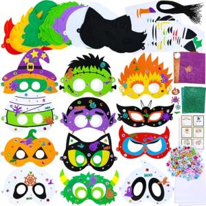 24 Sets DIY Halloween Masks Craft Kits for Kids
