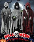 Adult Grim Reaper Costume with Scythe and Mask