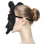 Creepy Black Goat Skull Mask with Ram Horns