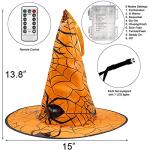 8 Pcs Remote-Controlled Witch Hat String Lights