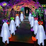 4 Pack Solar Pumpkin Ghosts for Halloween Decor