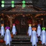 4 Pack Solar Pumpkin Ghosts for Halloween Decor