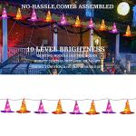 8 Pcs Remote-Controlled Witch Hat String Lights