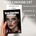 Zombie Scars Temporary Tattoos for Halloween Fun