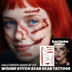 Zombie Scars Temporary Tattoos for Halloween Fun