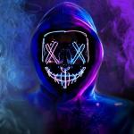 Light Up Halloween Purge LED Scary Mask