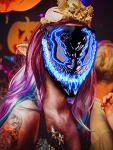 Glow-in-the-Dark Halloween LED Mask for All Ages