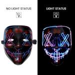 Light Up Halloween Purge LED Scary Mask