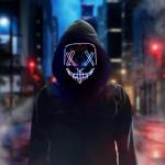 Light Up Halloween Purge LED Scary Mask