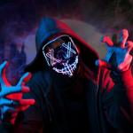 Light Up Halloween Purge LED Scary Mask