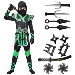 Kids Green Ninja Costume for Halloween Fun