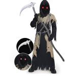 Glowing Eyes Grim Reaper Costume for Kids