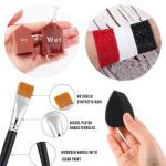 Black, White, Red Face Paint Kit for Halloween