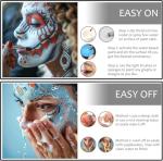 Black, White, Red Face Paint Kit for Halloween