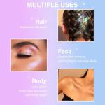 Waterproof Halloween Body Glitter Gel for Face & Hair