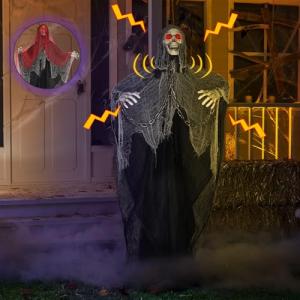 Life-Size Halloween Skeleton with Light-Up Eyes