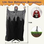 Life-Size Halloween Skeleton with Light-Up Eyes