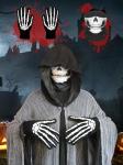 Vintage Grim Reaper Costume with Hood and Skull Mask