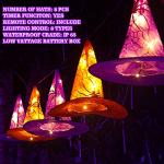 Haunting Witch Hat Lights with Remote – 8 Pack