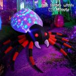 8 FT Halloween Inflatable Spider with Magic Light