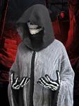 Vintage Grim Reaper Costume with Hood and Skull Mask