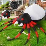 8 FT Halloween Inflatable Spider with Magic Light