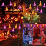 Haunting Witch Hat Lights with Remote – 8 Pack