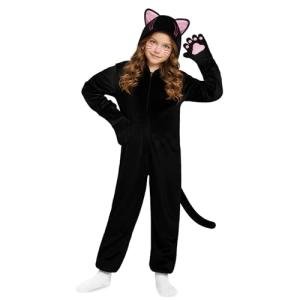 Black Cat Costume for Kids with Pink Ears