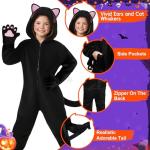 Black Cat Costume for Kids with Pink Ears