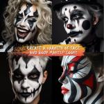 Washable Black Face Paint for Halloween Costume Fun