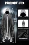 Grim Reaper Costume Hooded Cape for Adults