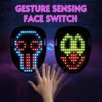 LED Light-Up Gesture Mask for Halloween Fun