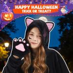 Black Cat Costume for Kids with Pink Ears
