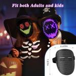 LED Light-Up Gesture Mask for Halloween Fun