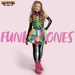Colorful Skeleton Costume for Kids with Hair Extensions