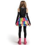 Colorful Skeleton Costume for Kids with Hair Extensions