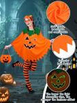 Glow-in-the-Dark Pumpkin Costume Set for Adults