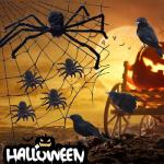 Giant Realistic Spider with 4 Small Spiders