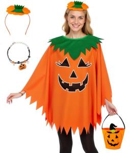 Glow in the Dark Pumpkin Costume Set for Women
