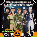Kids Army Costume with Toy Accessories for Halloween